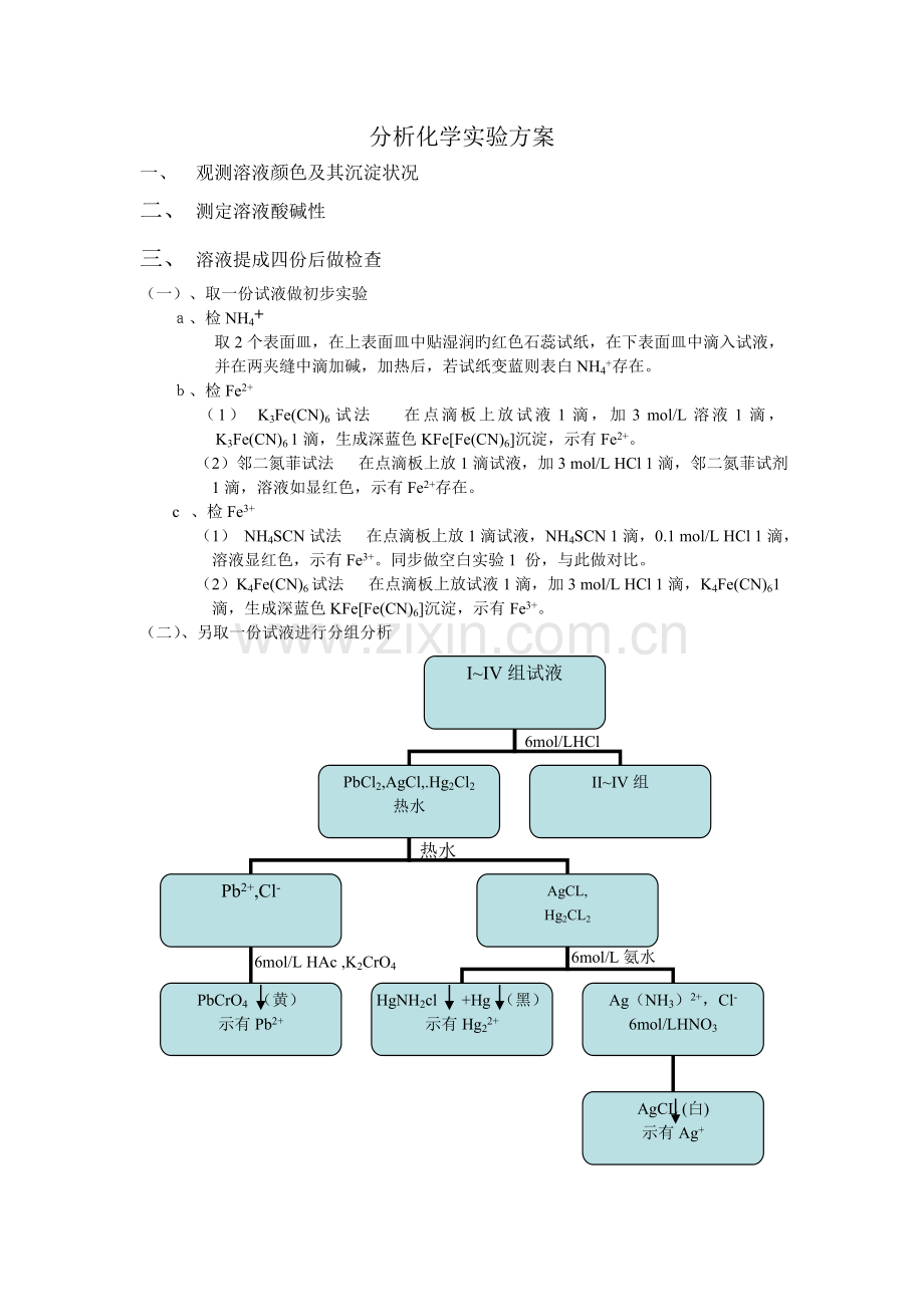 分析化学阳离子的鉴定实验.doc_第2页