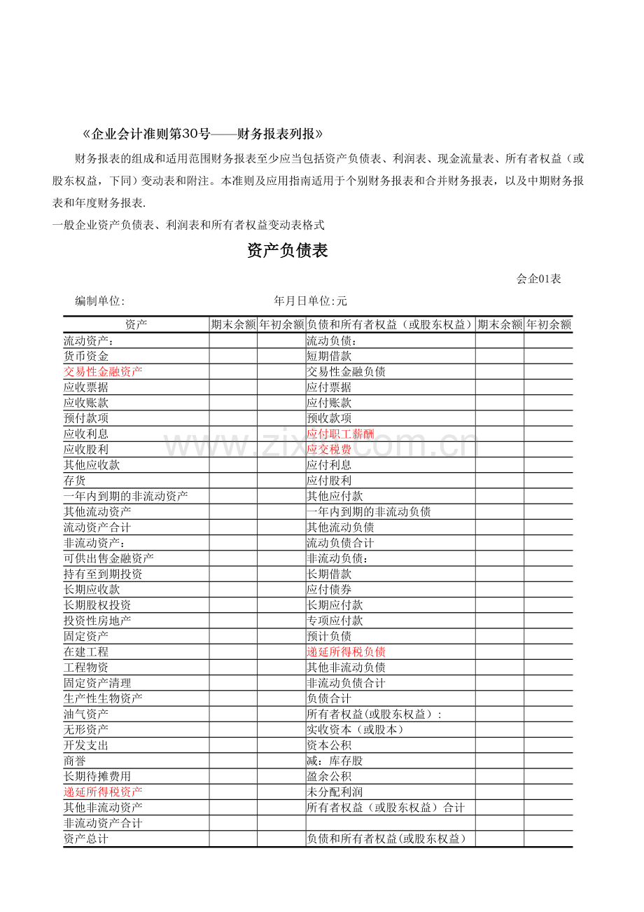 财务报表模板完整.doc_第3页