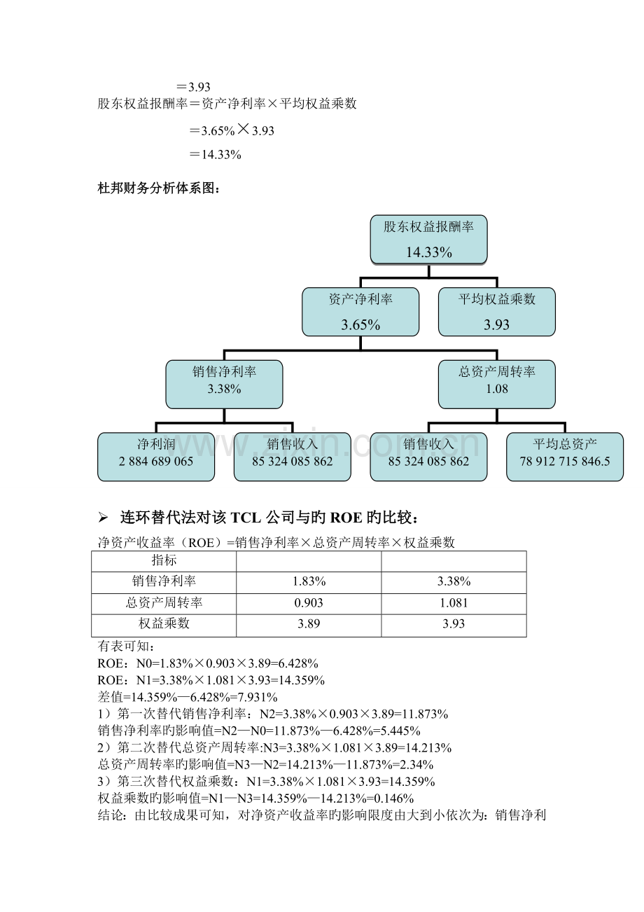 TCL公司杜邦财务分析体系.doc_第3页