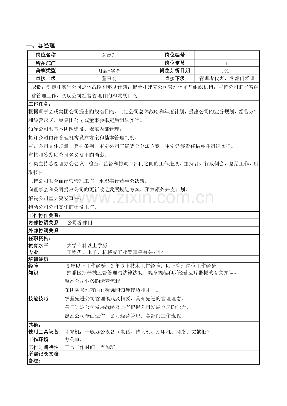 医疗器械生产企业岗位职责.doc_第2页