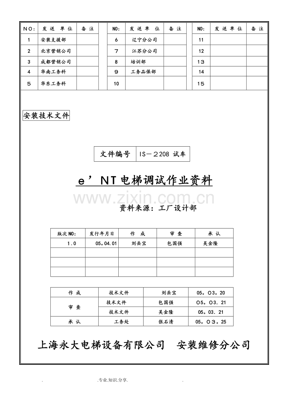 永大电梯维保调试资料.doc_第1页