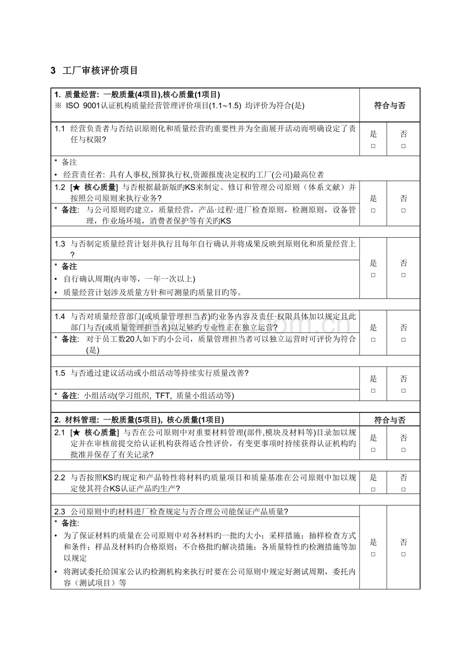 KS工厂审核报告书和审核Check-List.doc_第3页