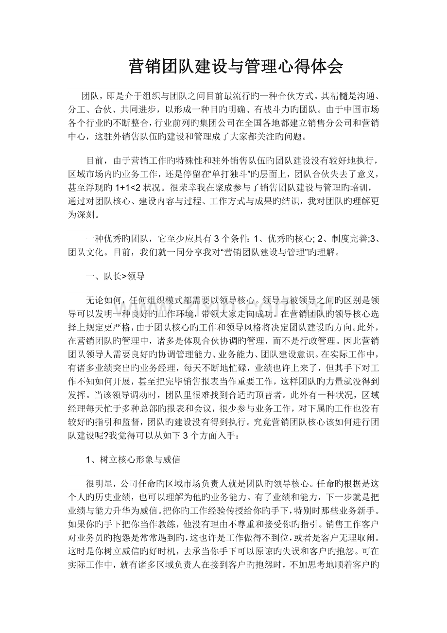 营销团队建设与管理心得体会张浩.doc_第1页