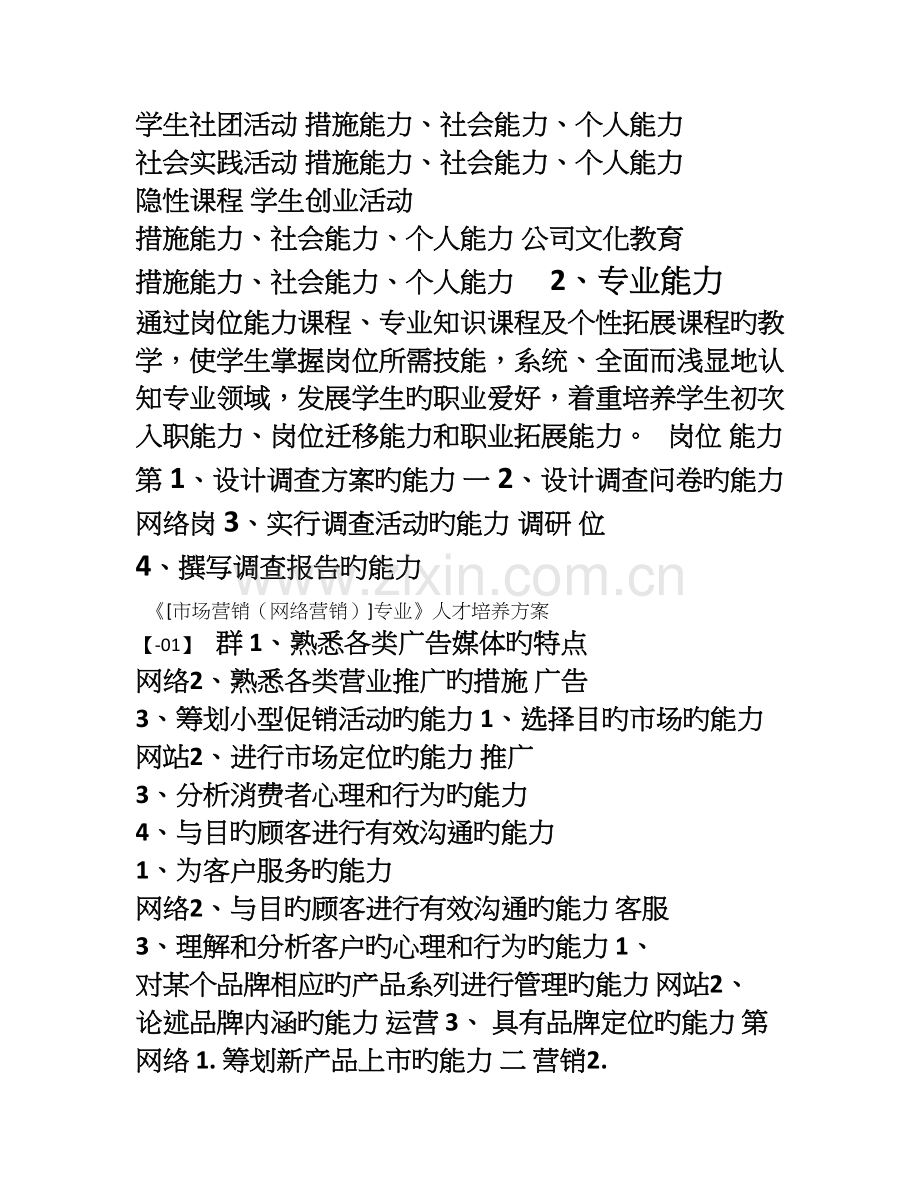 市场营销(网络营销)专业人才培养方案.doc_第3页