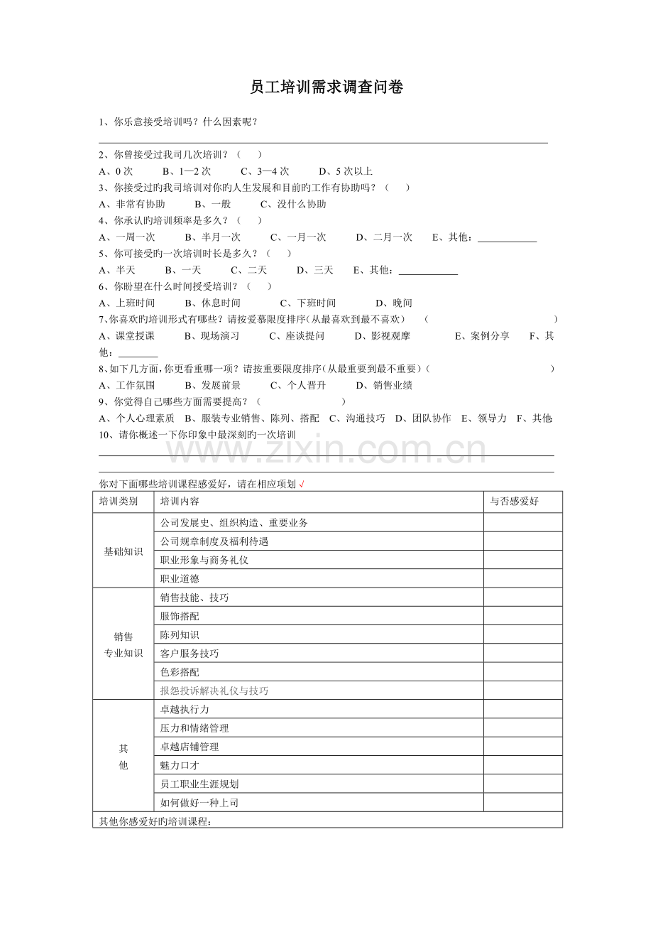 培训需求调查.docx_第1页