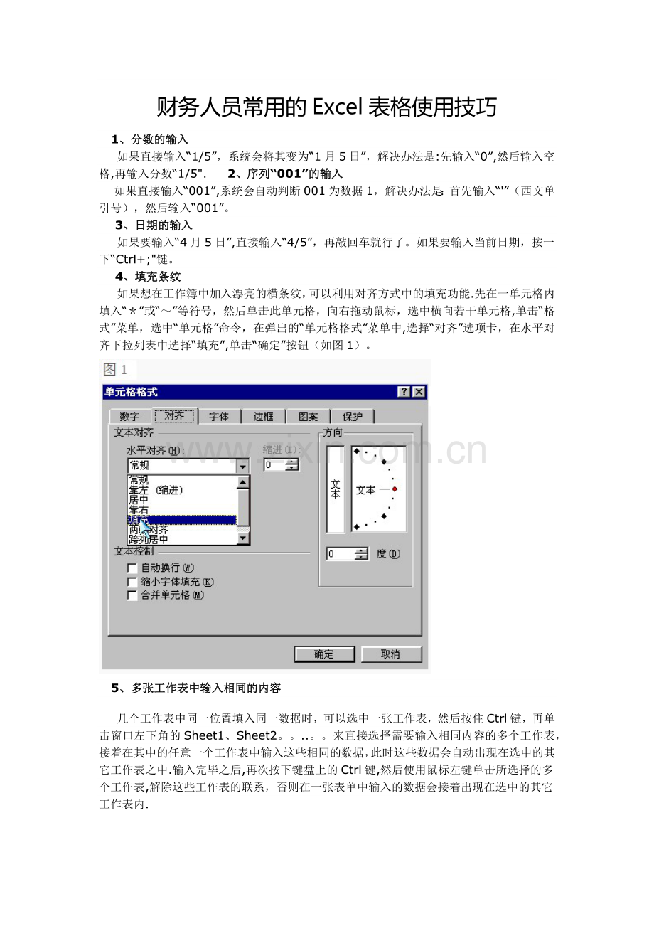 财务人员常用的Excel表格使用技巧.doc_第2页