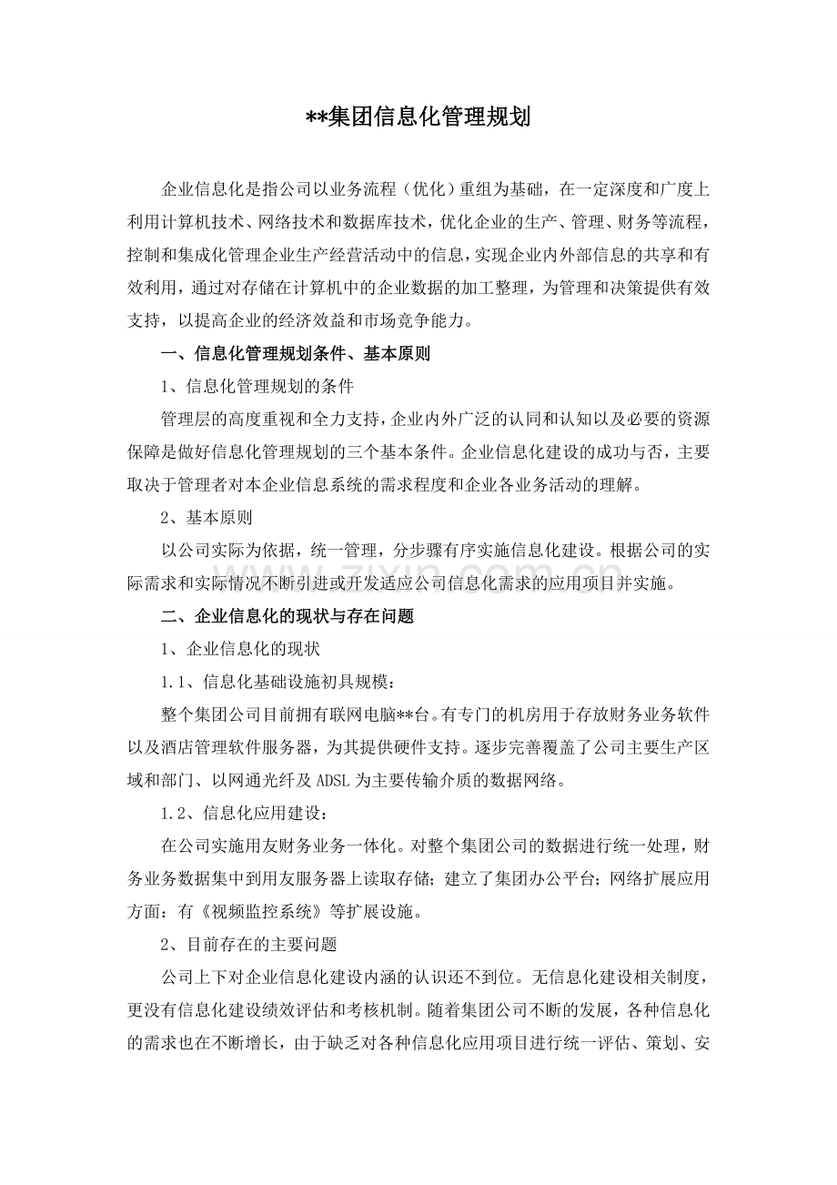 集团信息化管理规划.doc_第1页