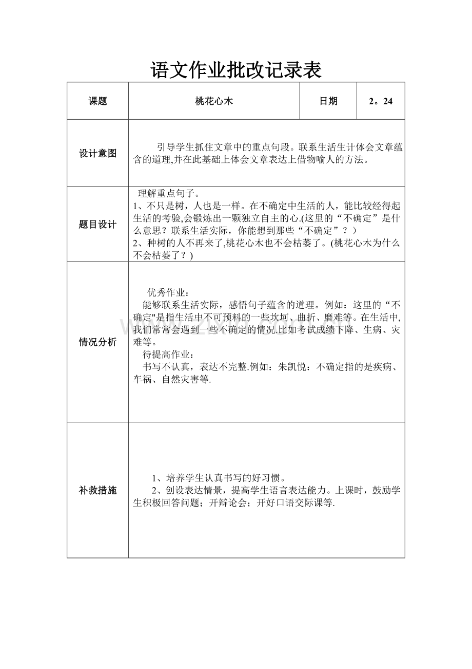 语文作业批改记录表完整.doc_第3页