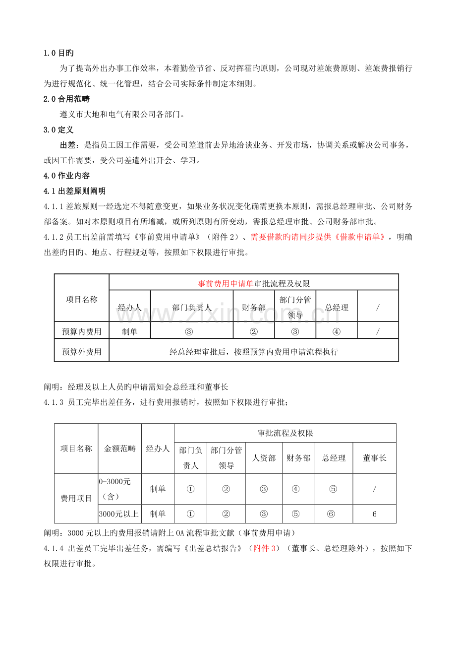 出差管理及费用报销细则.doc_第1页