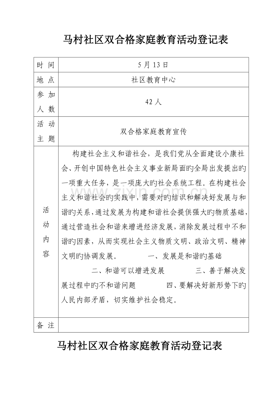 双合格家庭教育活动记录.doc_第2页