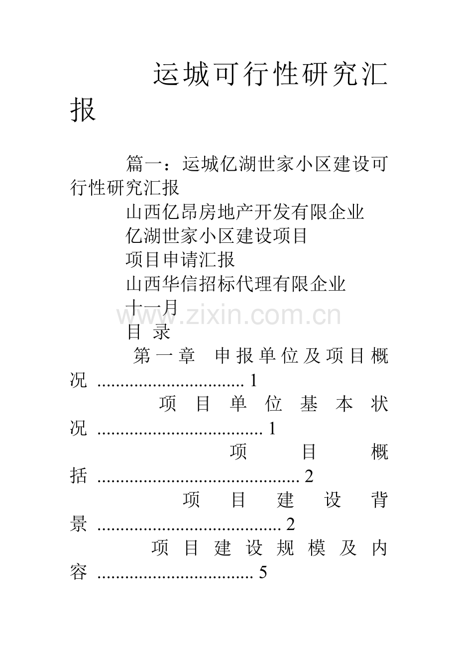 运城可行性研究报告.doc_第1页