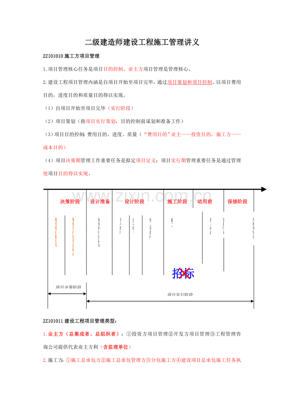 2021年二级建造师施工管理重点笔记.doc_第1页