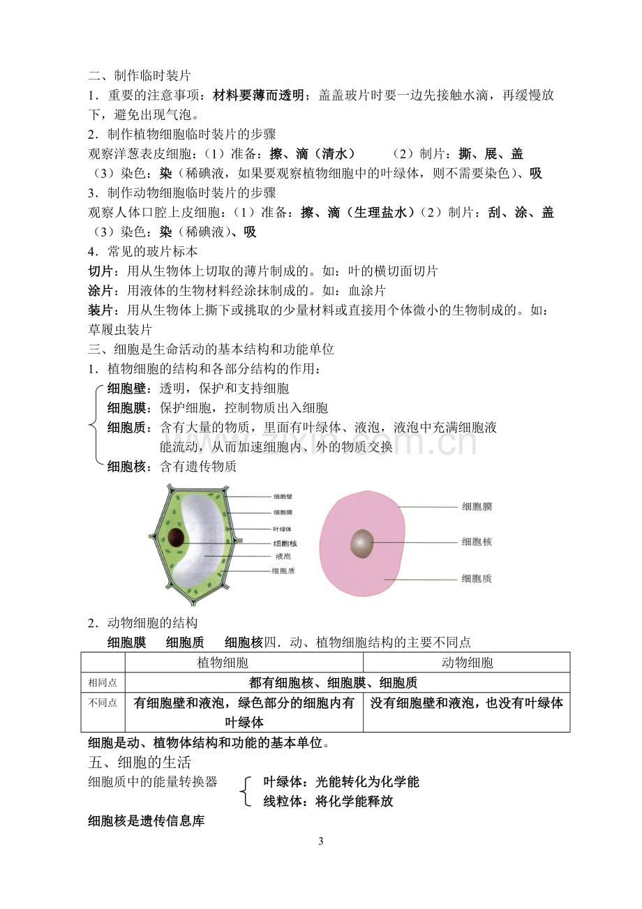 人教版初中生物知识点汇总.doc_第3页