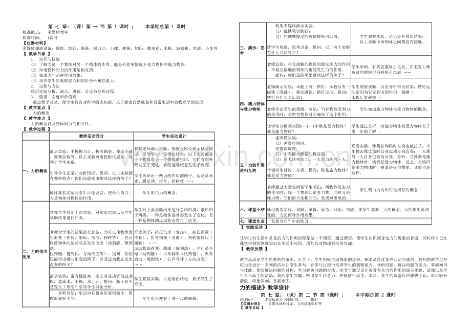 教科八年级物理下册全册.docx_第1页