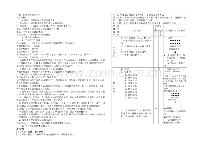 初一体育课全套.docx_第1页