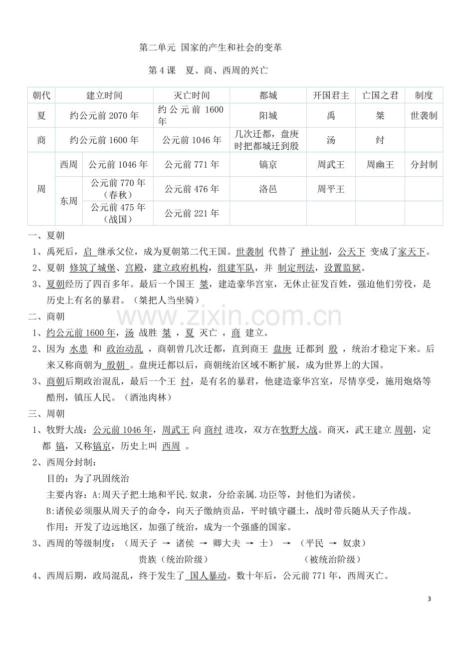 初一历史上册知识点复习表格-(按课顺序).doc_第3页