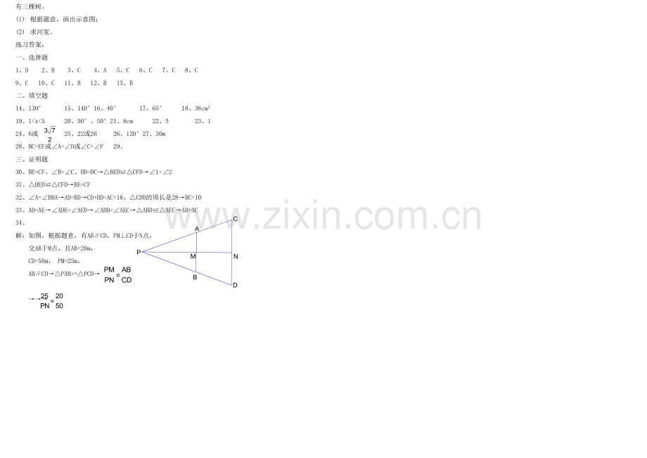 中考数学复习专题五平行线与三角形.docx_第3页