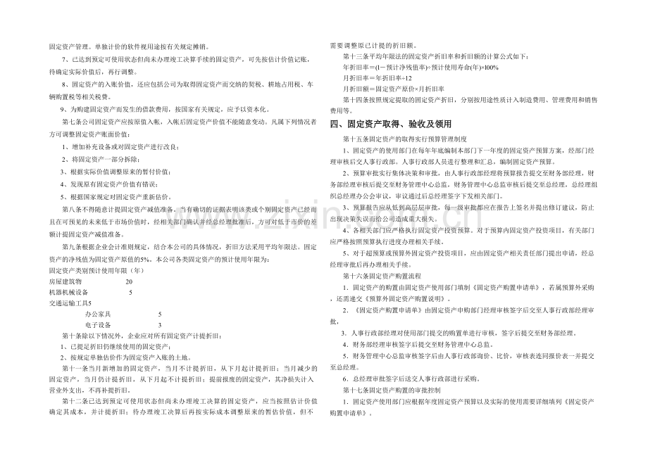 公司固定资产管理制附全套流程图及表格.docx_第2页