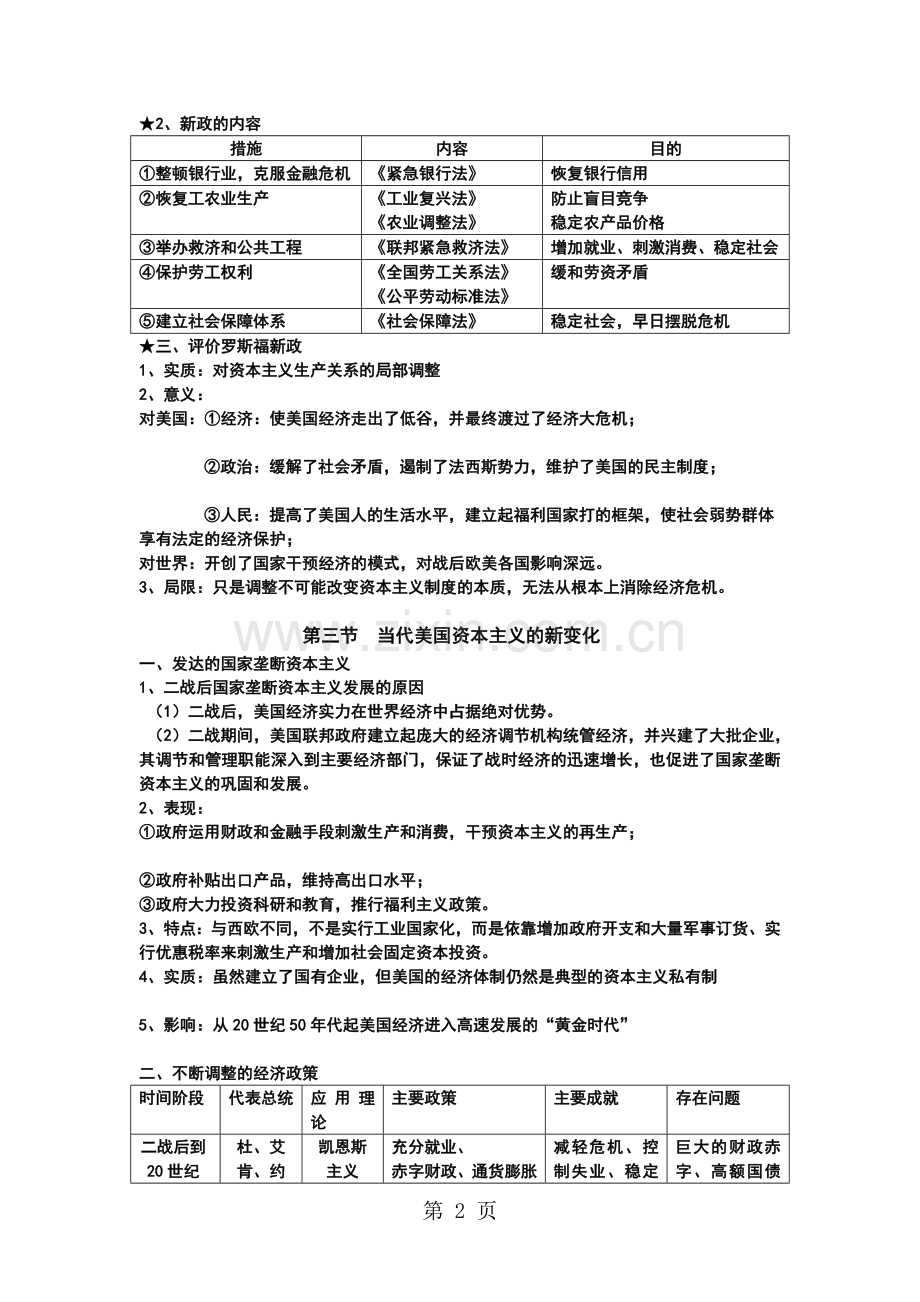 高中历史必修二专题六知识总结(人民版).doc_第2页