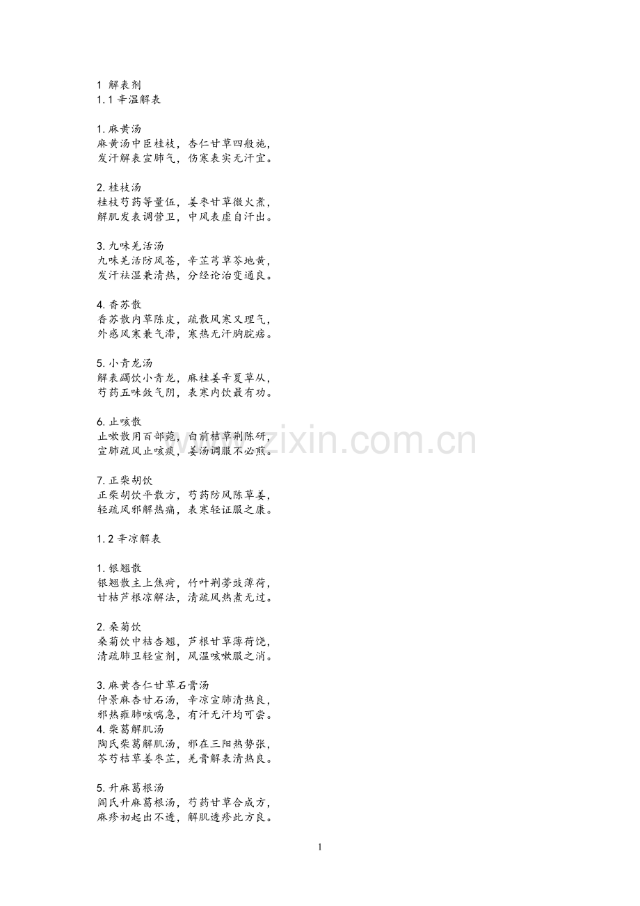 第七版方剂学歌诀.doc_第1页