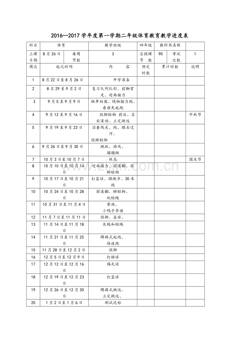 四年级上册体育教案全.doc_第1页