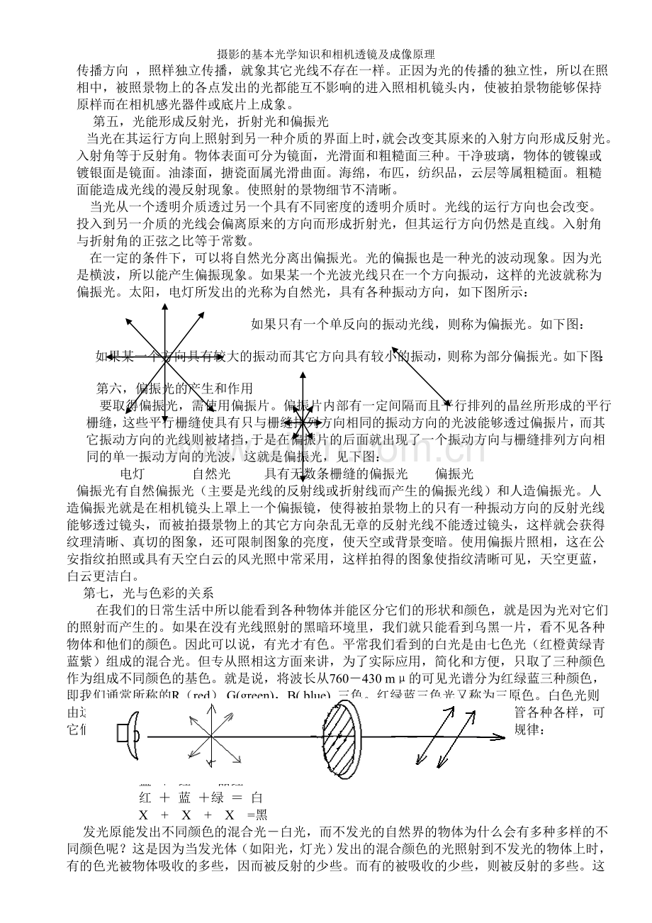 摄影的基本光学知识和相机透镜及成像原理.doc_第2页