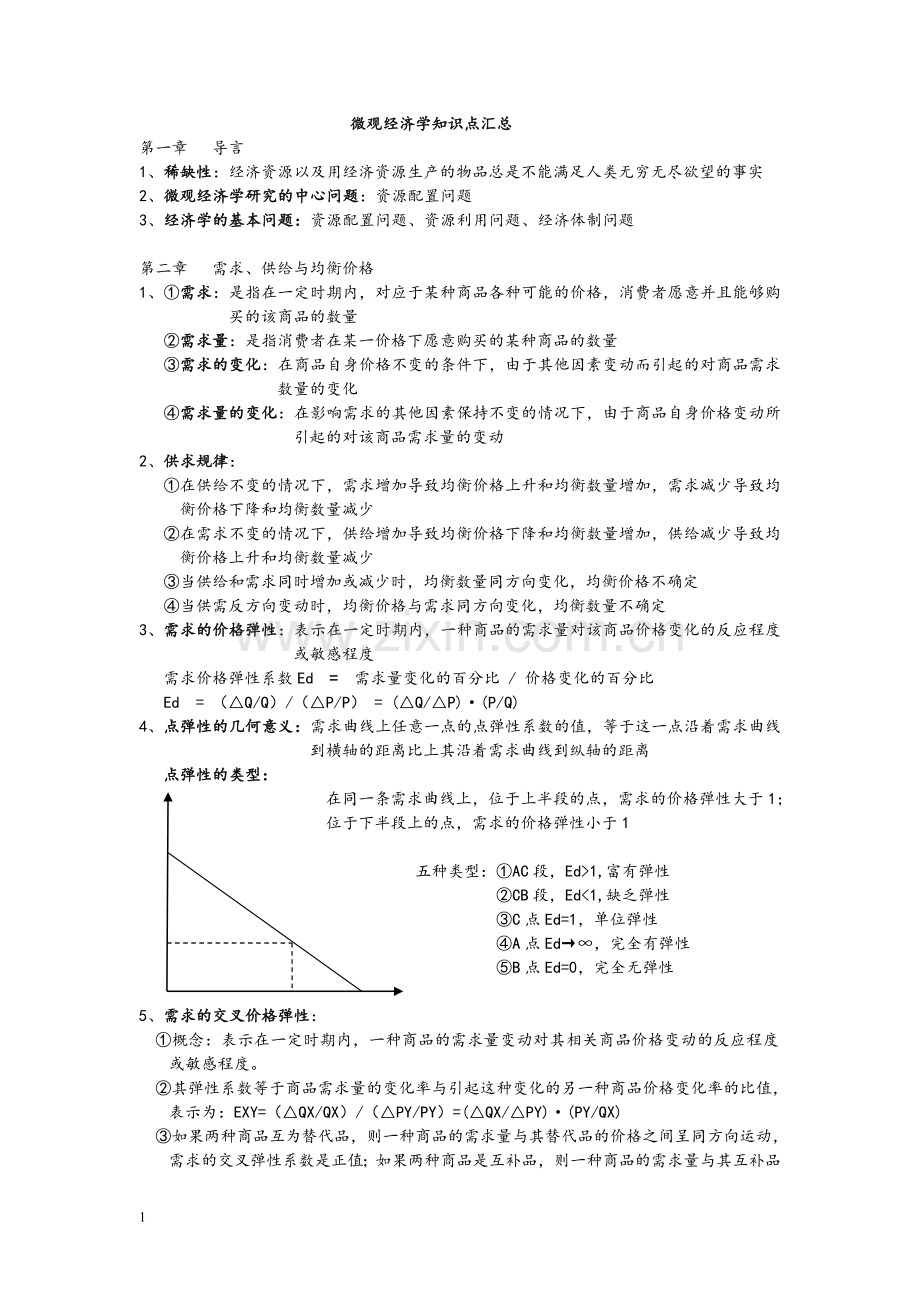 微观经济学重点整理.doc_第1页