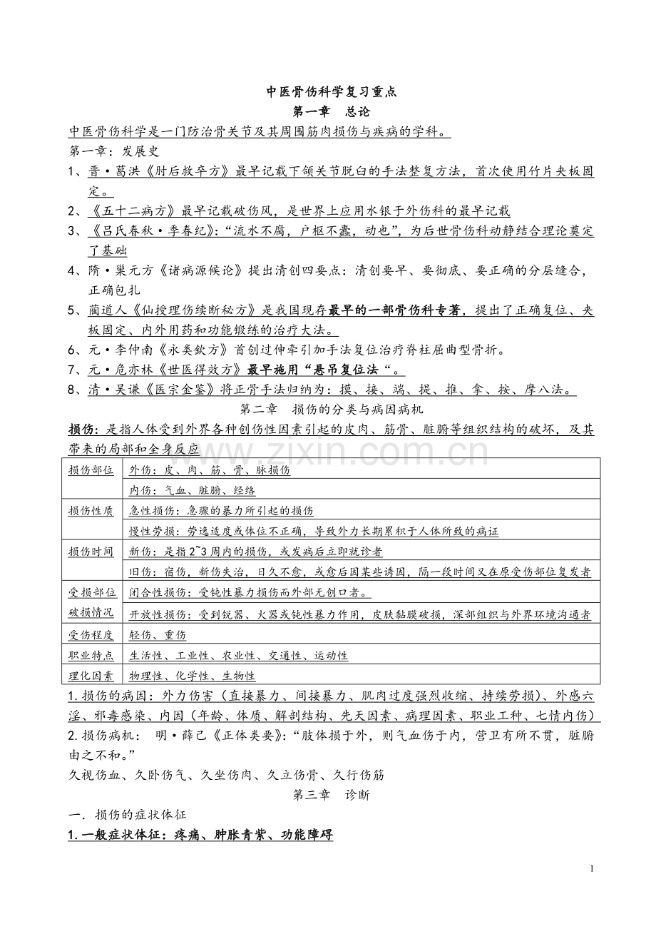 中医骨伤科学复习重点整理.doc_第1页