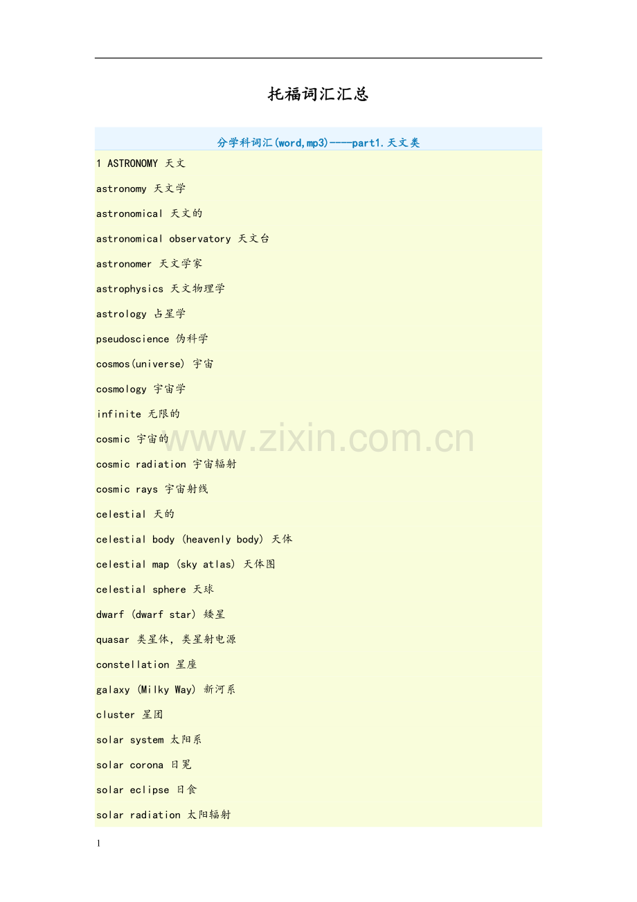 托福分学科词汇汇总.doc_第1页