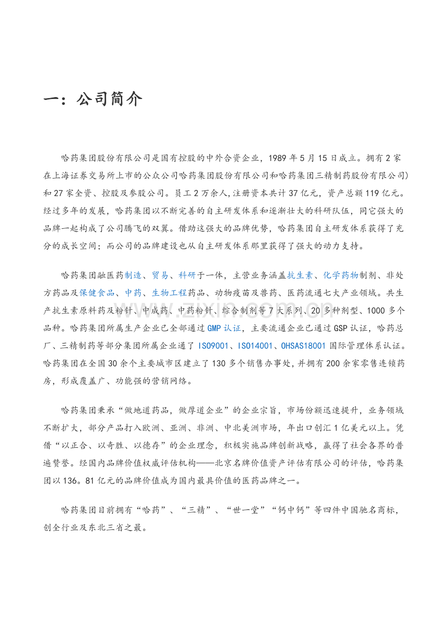 哈药集团财务报告分析.doc_第3页