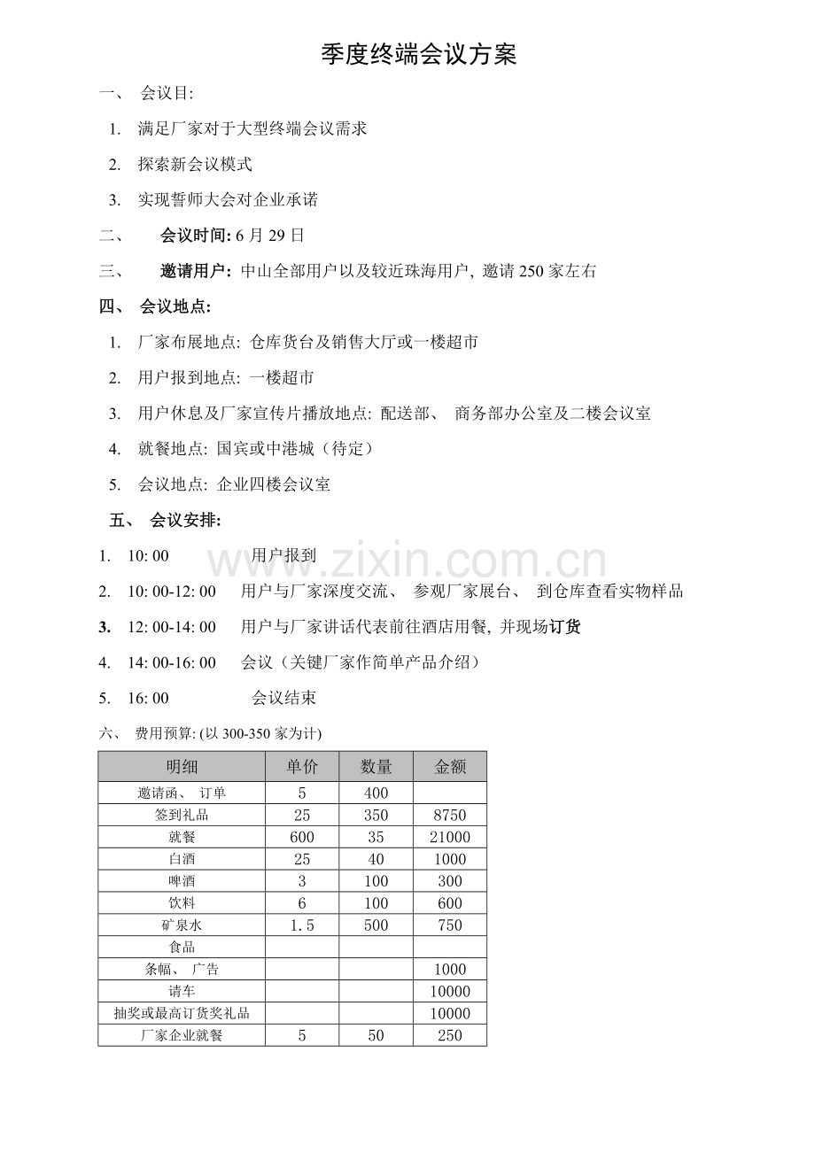 医药公司季度终端推广会方案.doc_第1页