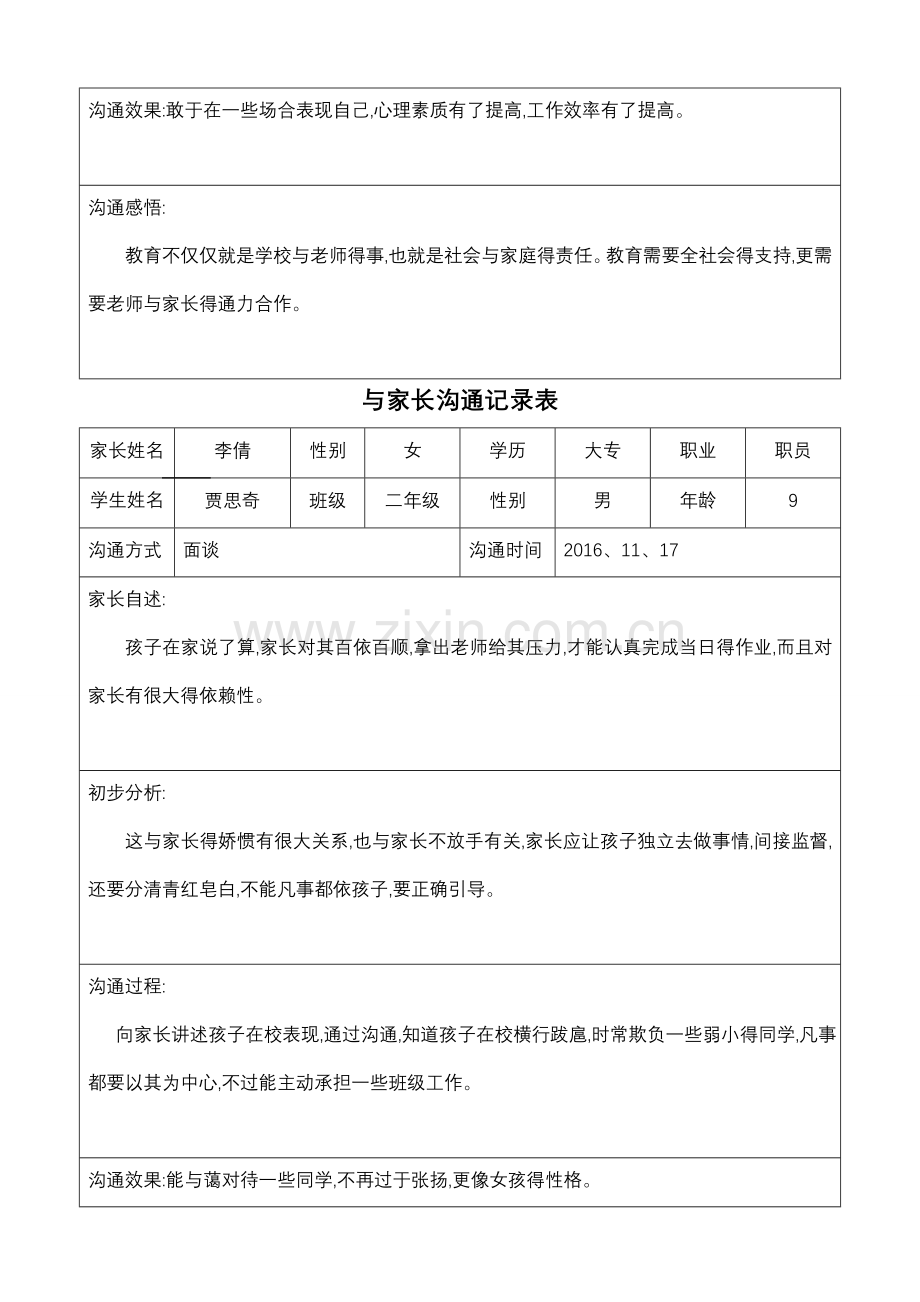 家长沟通记录表格.doc_第3页