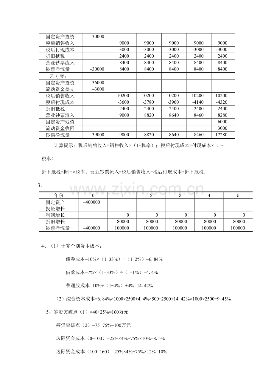 财务管理学习指导习题与优质项目实训答案.doc_第3页