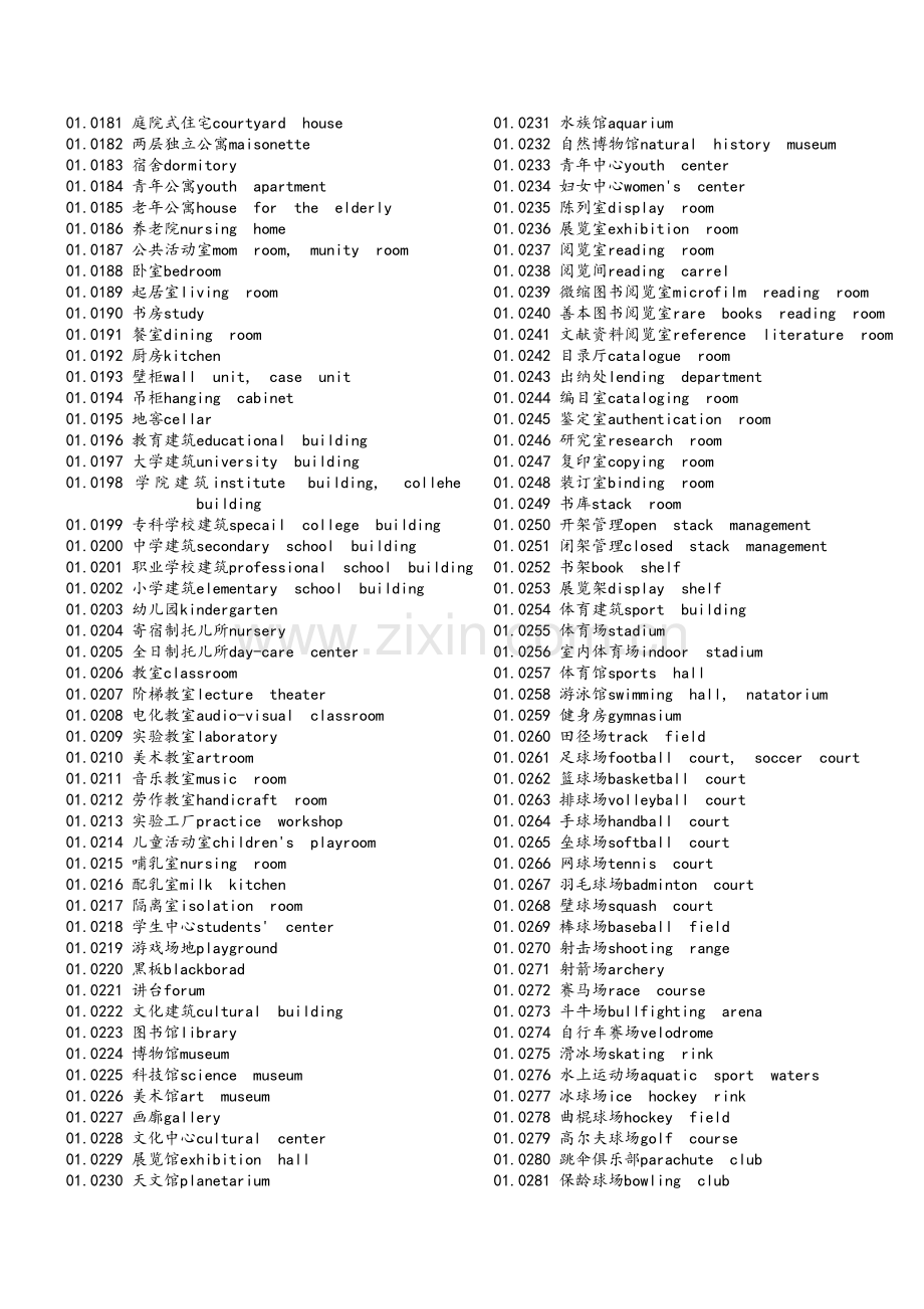 建筑学专业英语词汇大全精心.doc_第3页