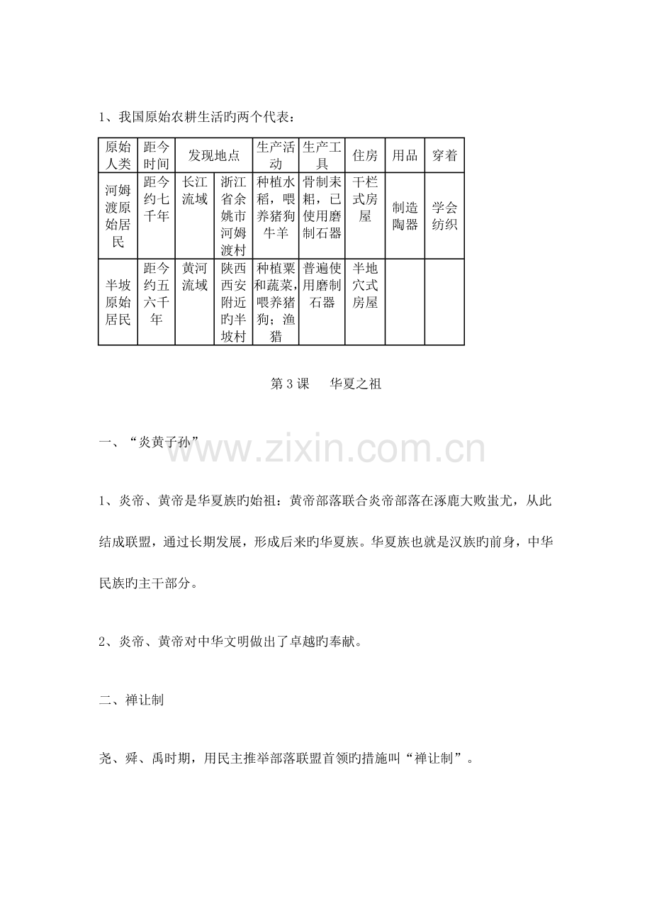 2023年七年级上历史知识点总结.doc_第2页