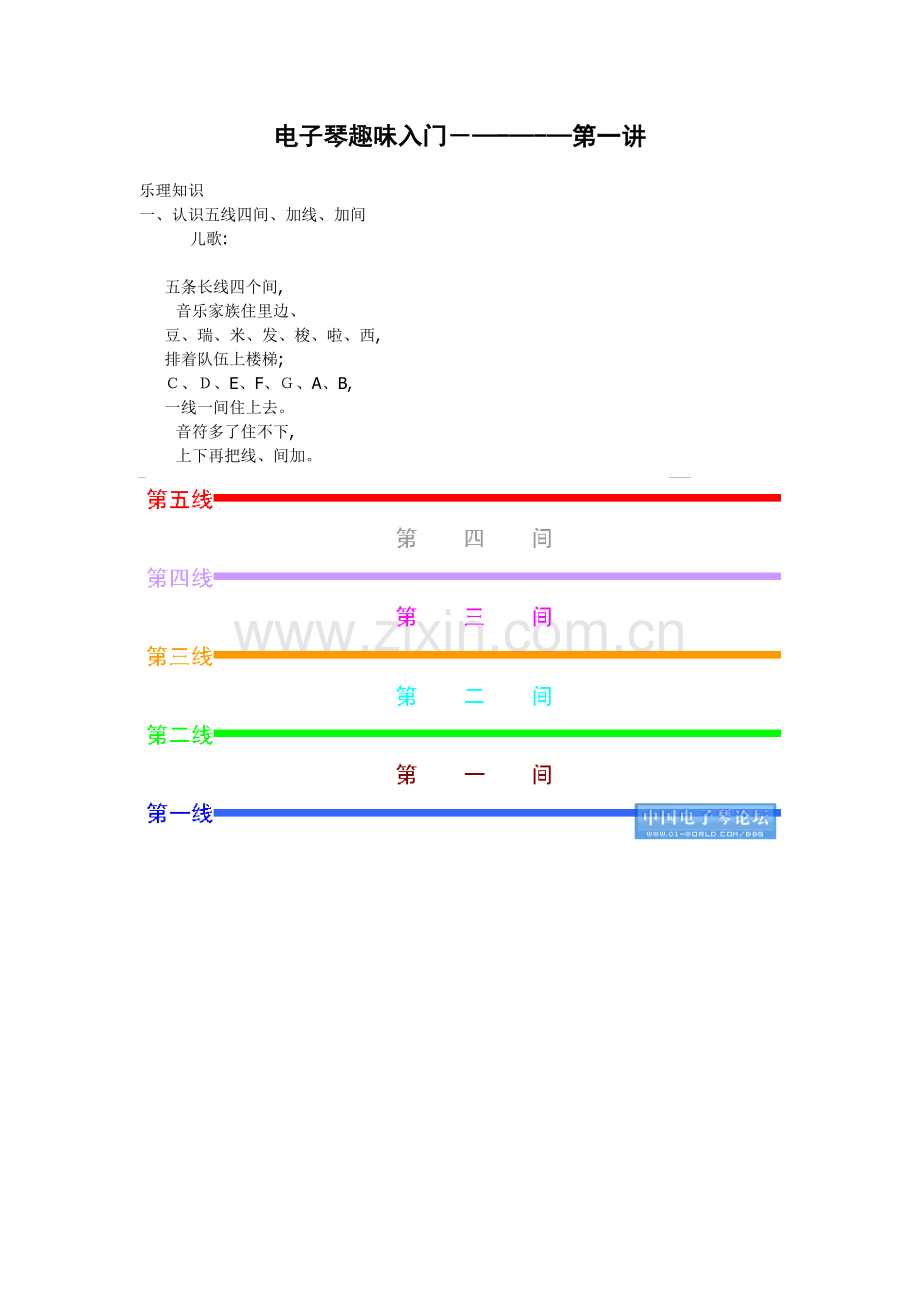 电子琴趣味入门教案.doc_第1页