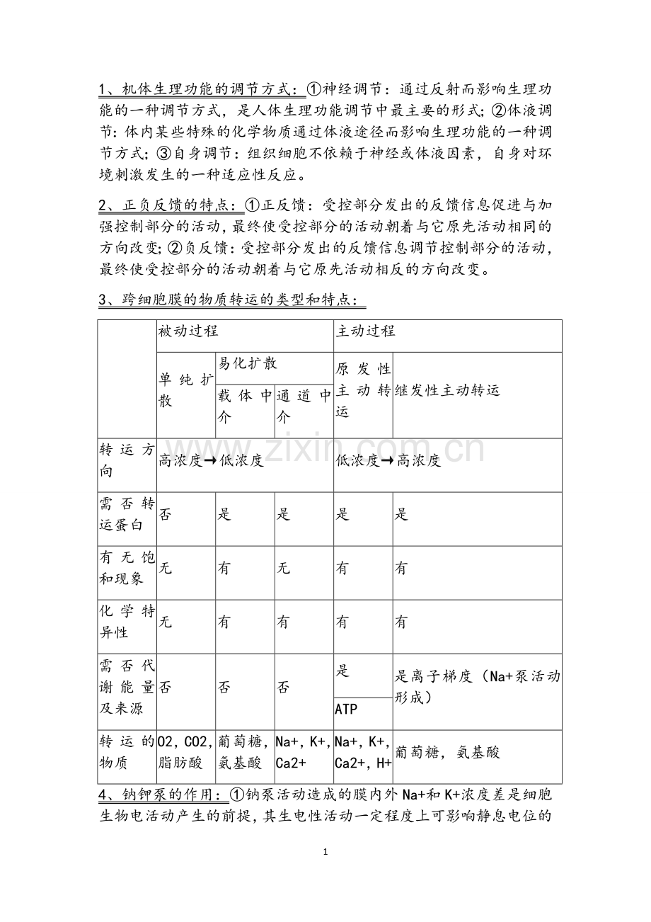 护理-本科-学位-考试-生理学-简答题-问答题.doc_第1页