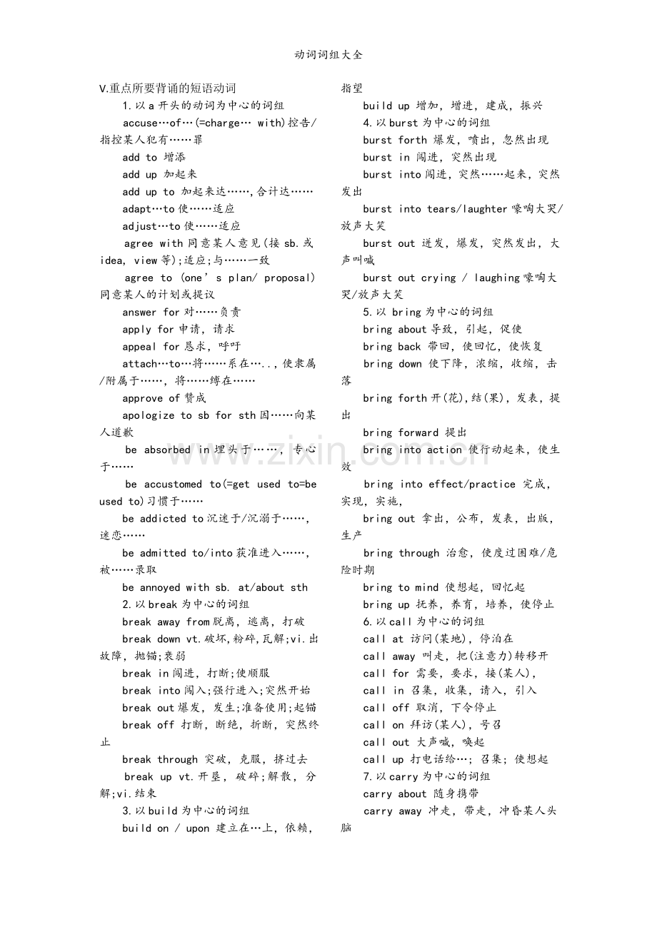 动词词组大全.doc_第1页