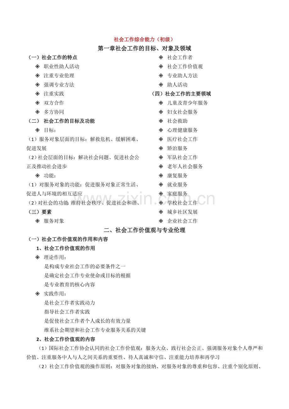 助理社工师考试重点(社会工作综合能力).doc_第1页