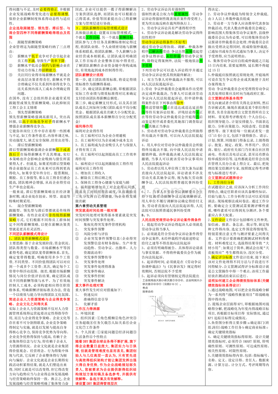 人力资源一级重点(打印版).doc_第2页