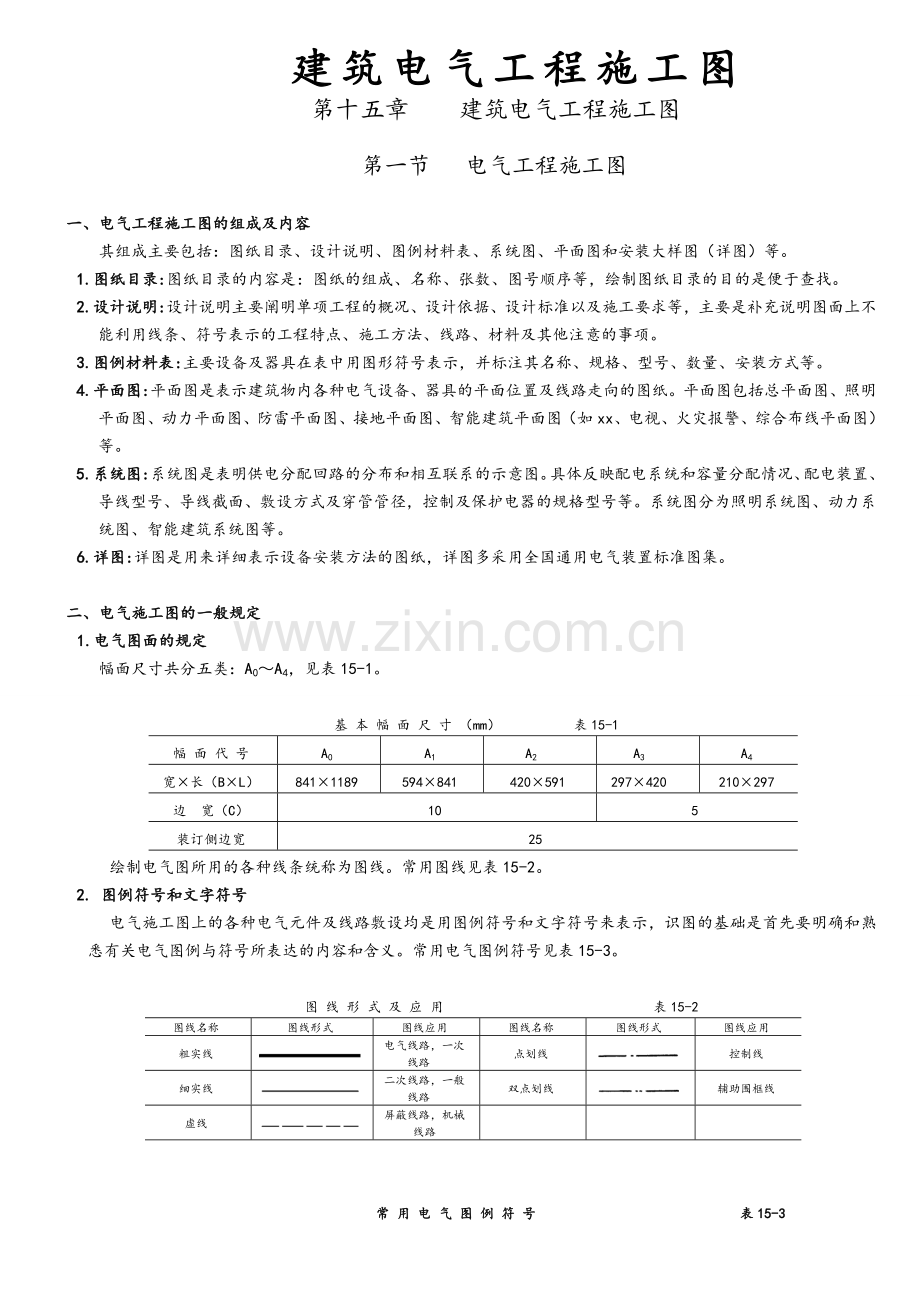 建筑电气施工图实例图解(图例、符号、含义).doc_第1页