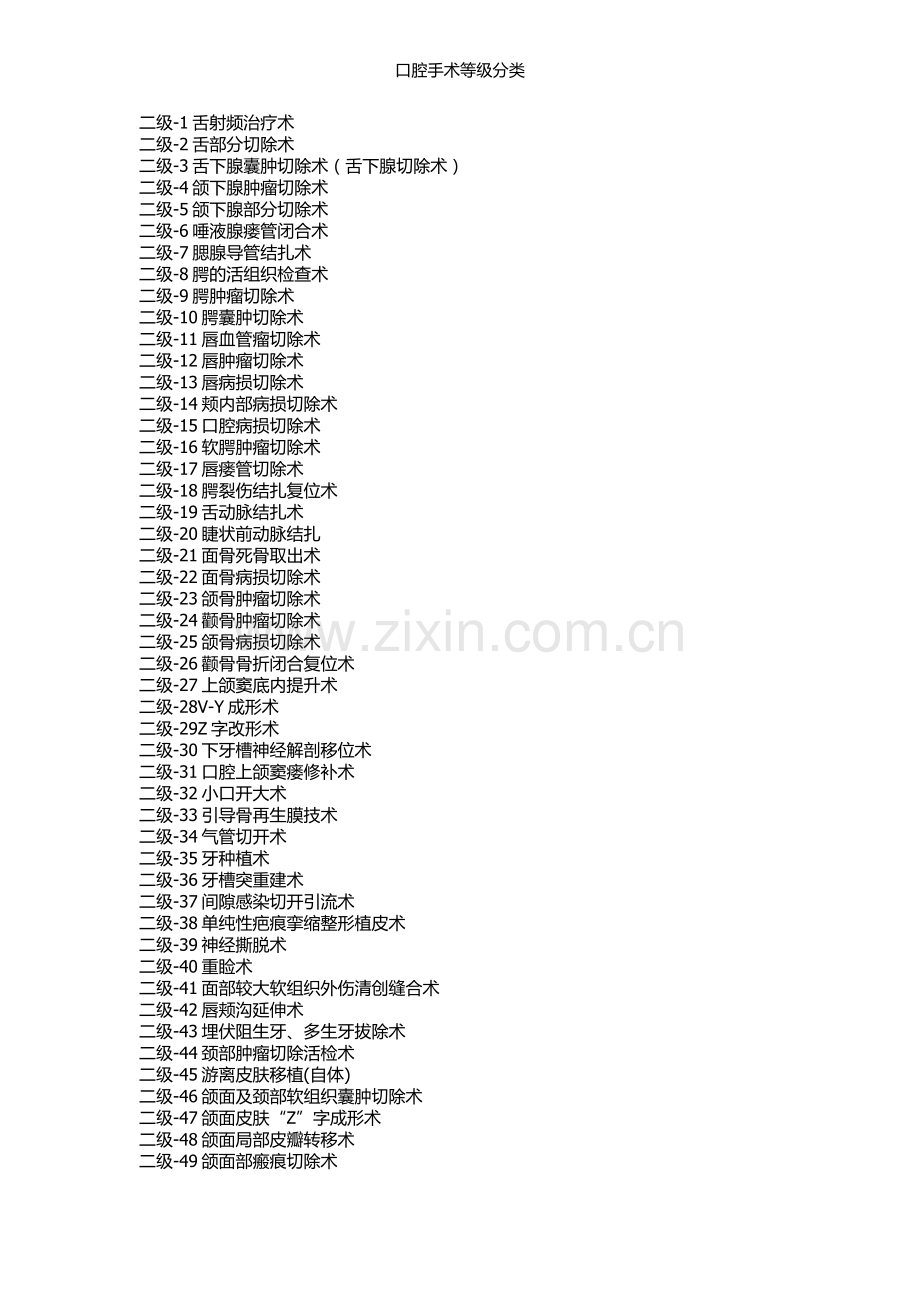 口腔手术等级分类.doc_第3页