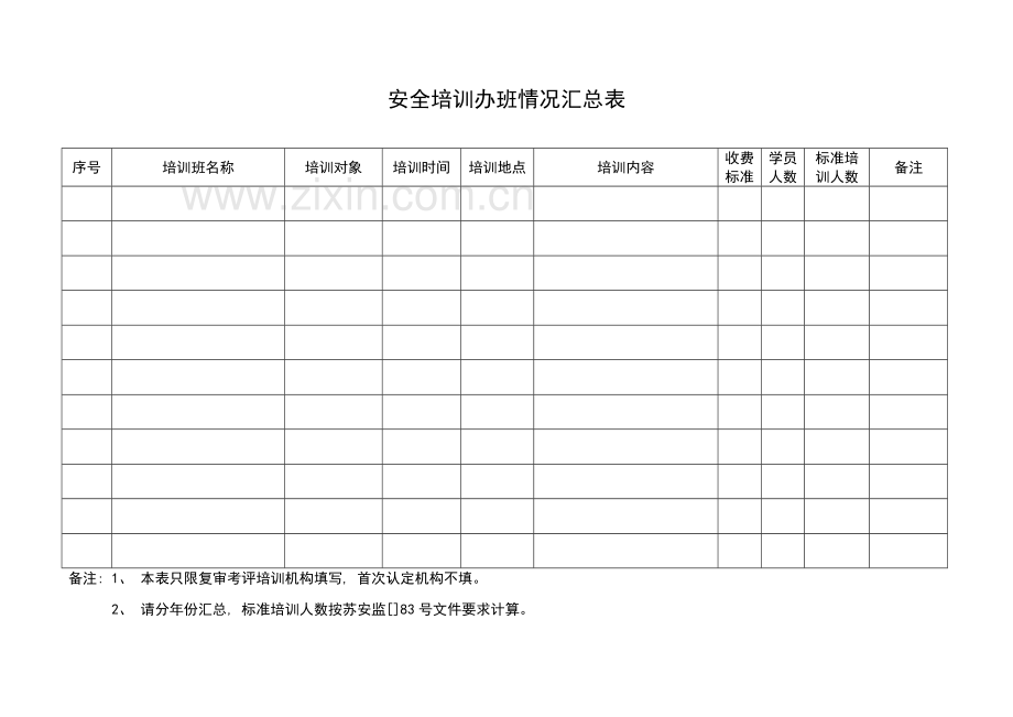 安全培训机构资质认定申请表模板.doc_第2页