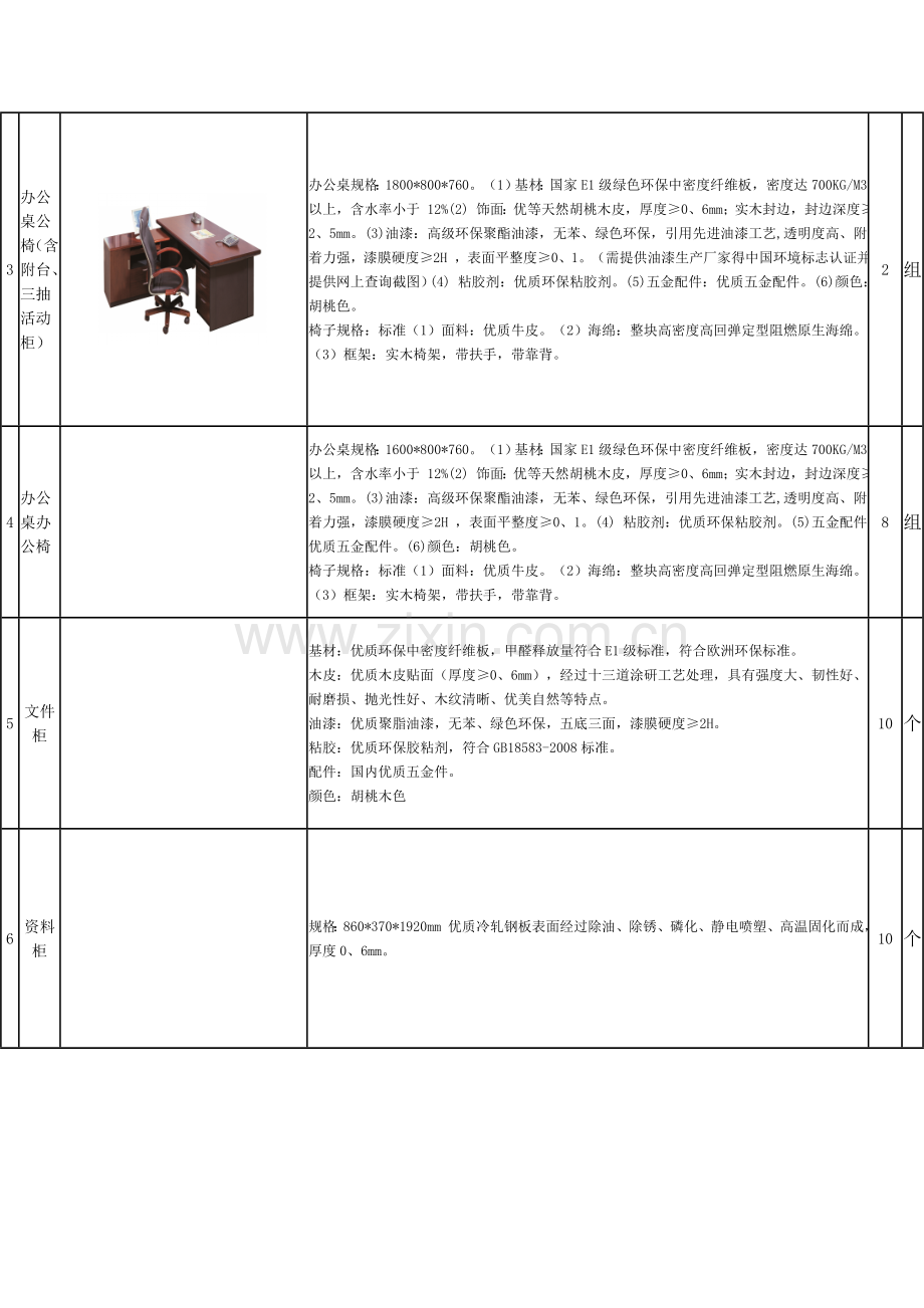 办公桌椅参数.doc_第2页