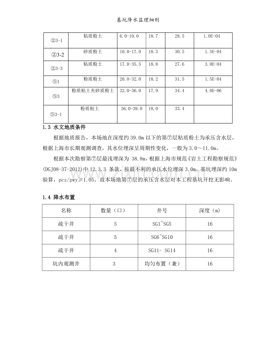 基坑降水监理细则.doc_第3页