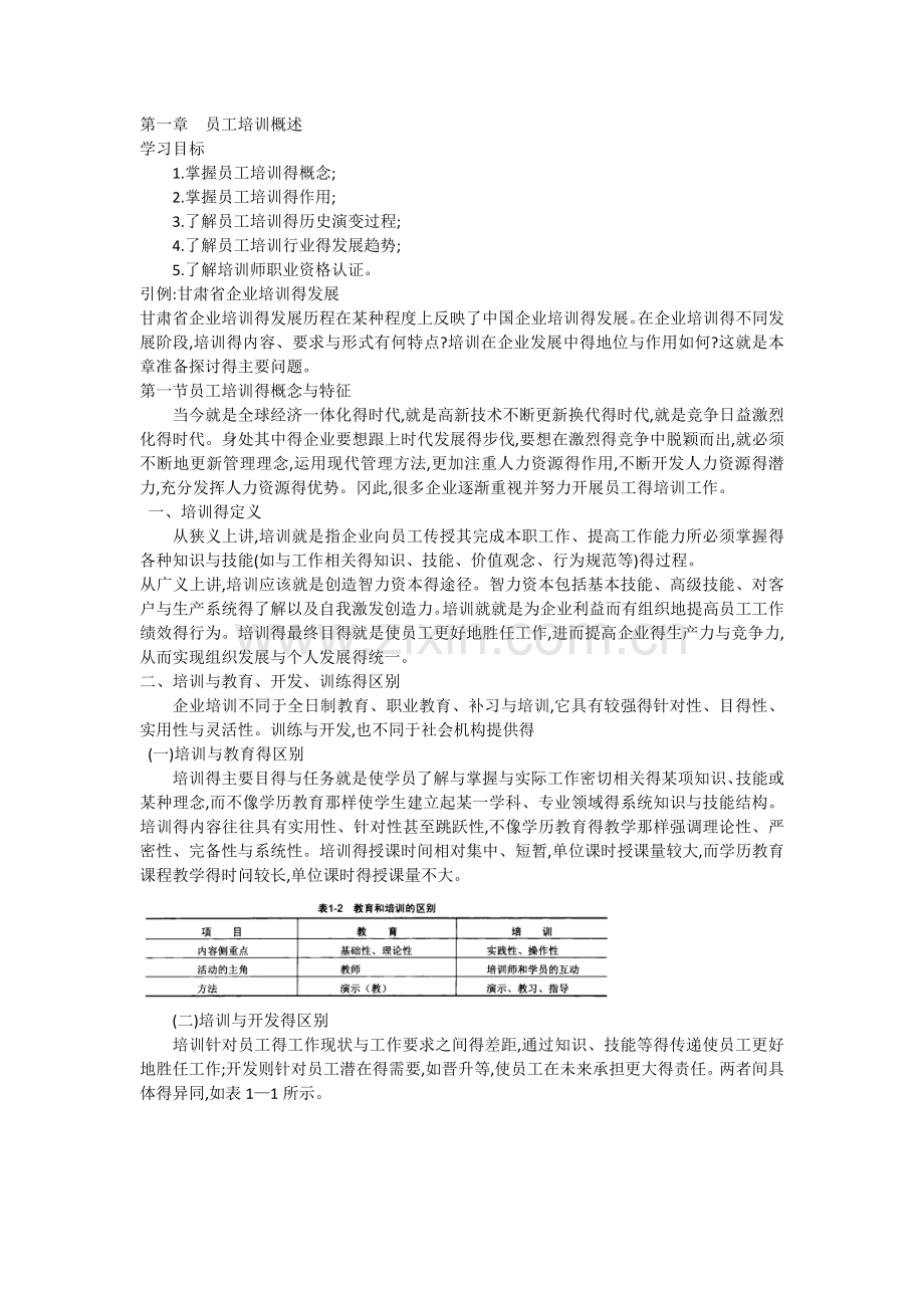 员工培训与开发-概述.doc_第1页