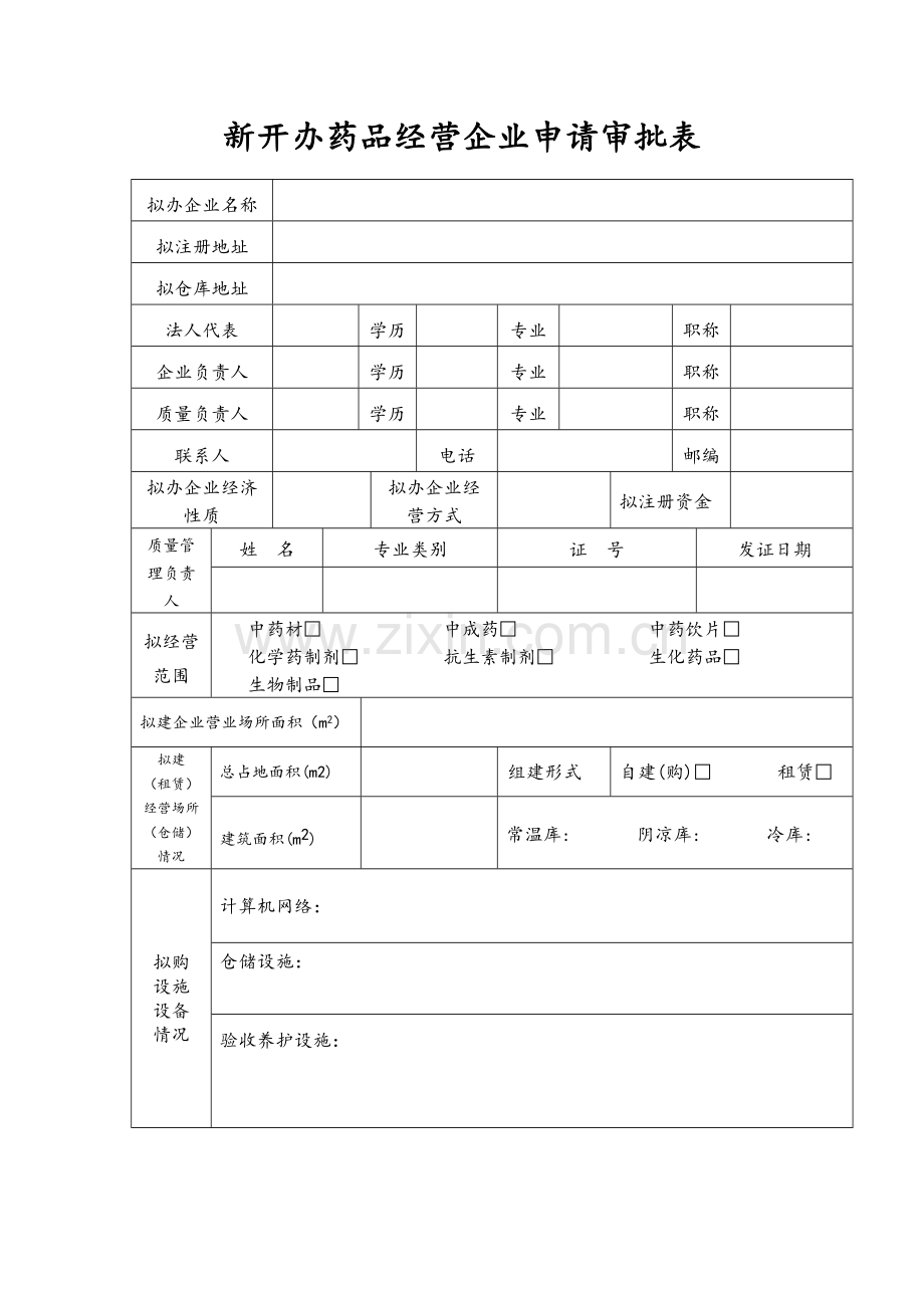 药品、医疗器械、食品生产、食品经营行政许可申请审批表.doc_第2页