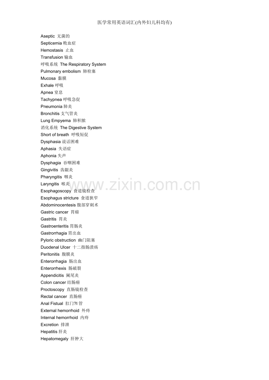 医学常用英语词汇(内外妇儿科均有).doc_第2页