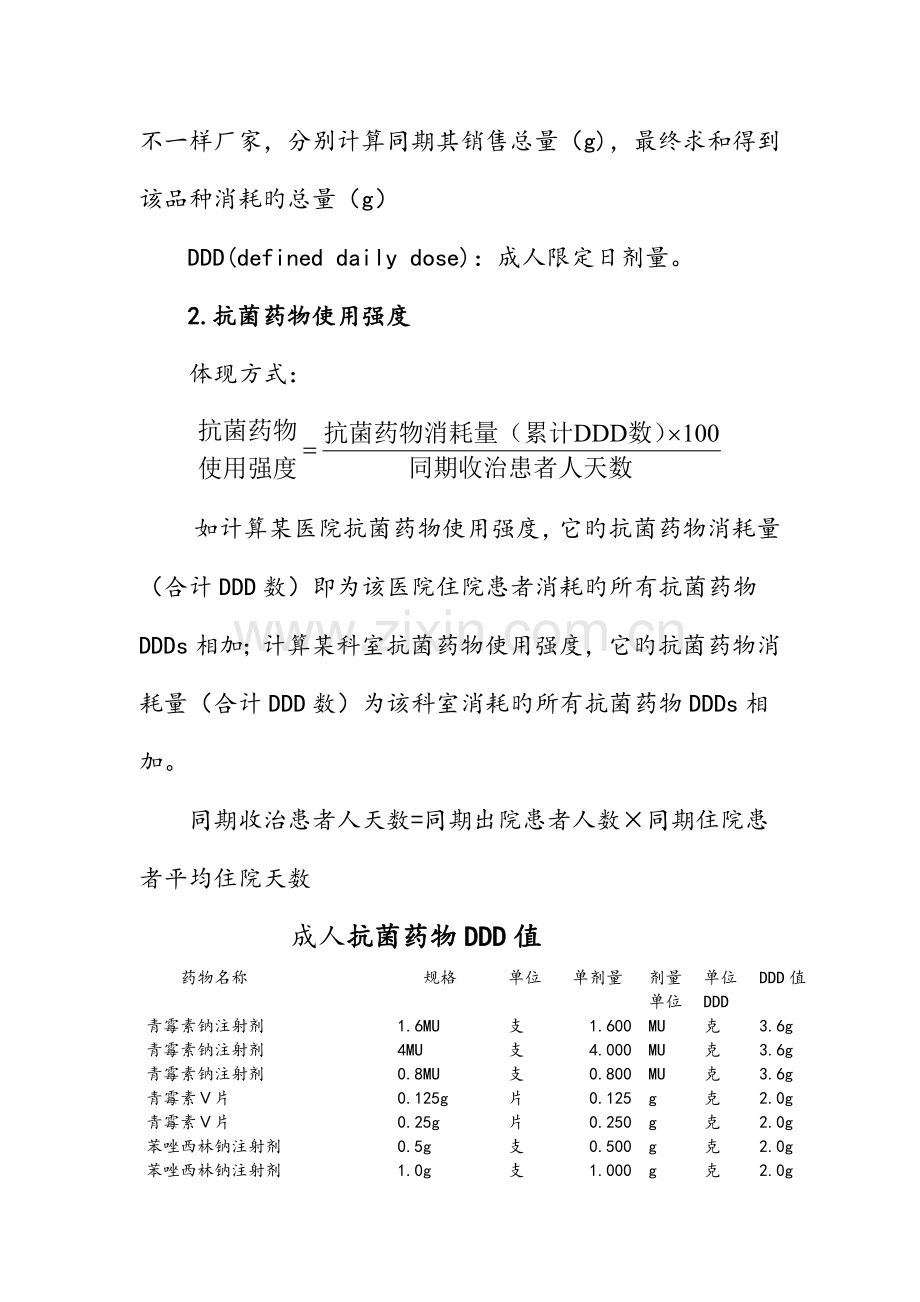 抗菌药物使用强度计算附成人抗菌药物DDD值.doc_第3页