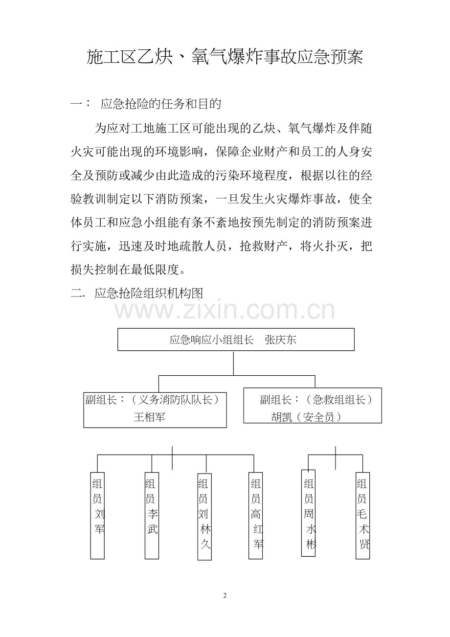 乙炔氧气爆炸事故应急预案.docx_第2页